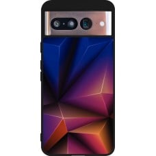 Coque Google Pixel 8 - Silicone rigide noir Abstract Triangles 