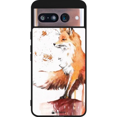 Coque Google Pixel 8 - Silicone rigide noir Autumn 21 Fox