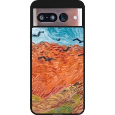 Coque Google Pixel 8 - Silicone rigide noir Autumn 22 Van Gogh style