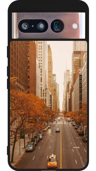 Coque Google Pixel 8 - Silicone rigide noir Autumn 2024 New York city