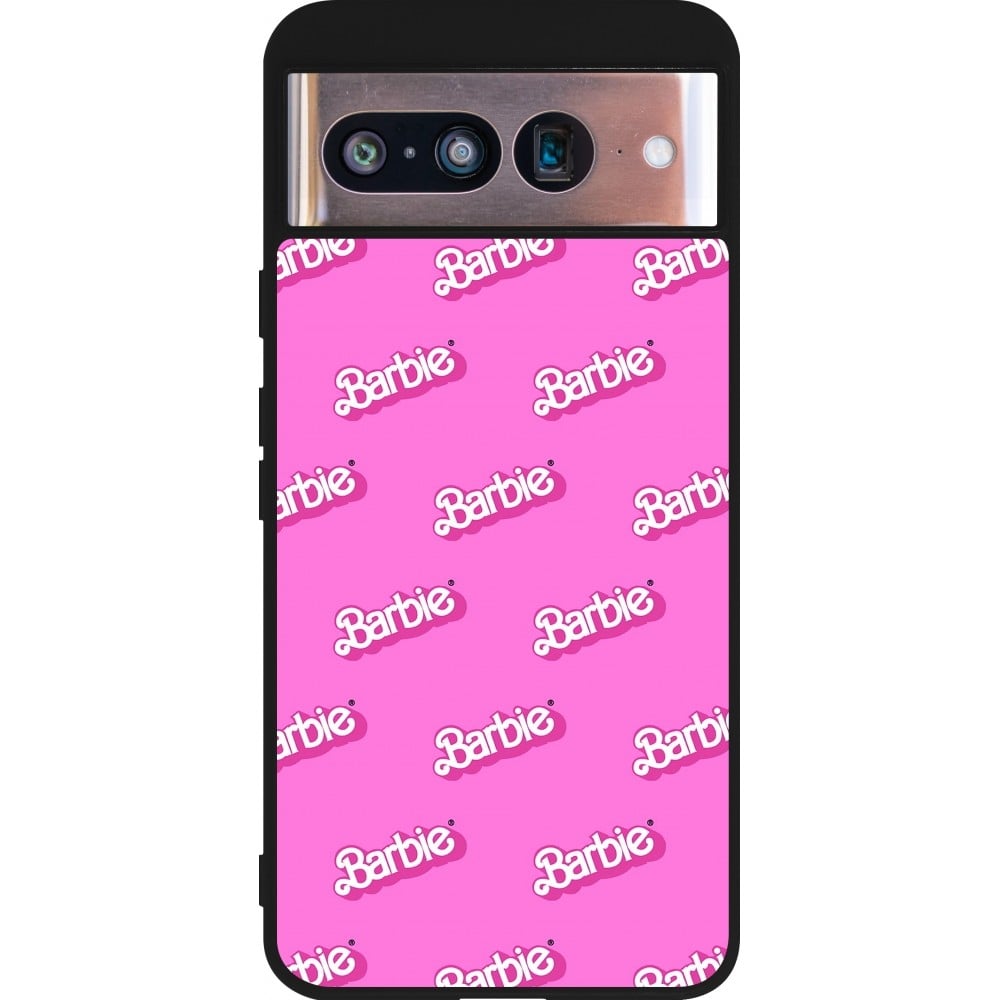 Coque Google Pixel 8 - Silicone rigide noir Barbie Pattern