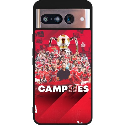 Coque Google Pixel 8 - Silicone rigide noir Benfica Campeoes 2023