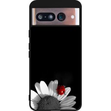 Coque Google Pixel 8 - Silicone rigide noir Black and white Cox