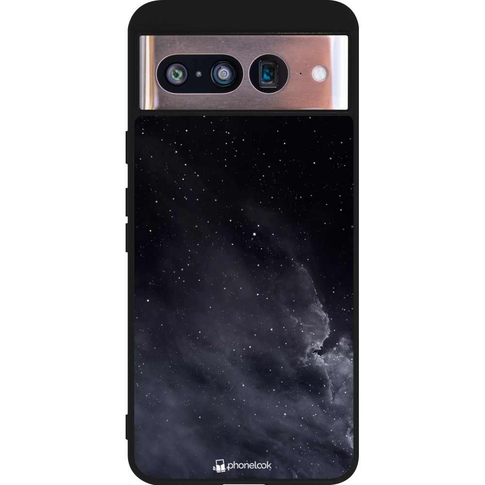 Coque Google Pixel 8 - Silicone rigide noir Black Sky Clouds