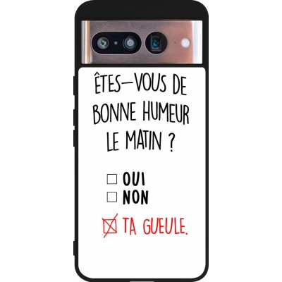 Coque Google Pixel 8 - Silicone rigide noir Bonne humeur matin