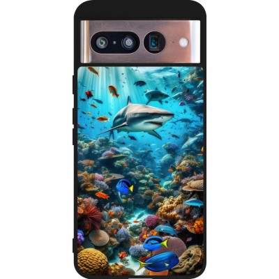 Coque Google Pixel 8 - Silicone rigide noir Bora Bora Mer et Merveilles