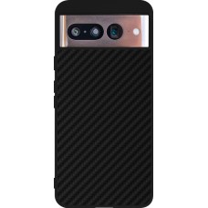 Coque Google Pixel 8 - Silicone rigide noir Carbon Basic