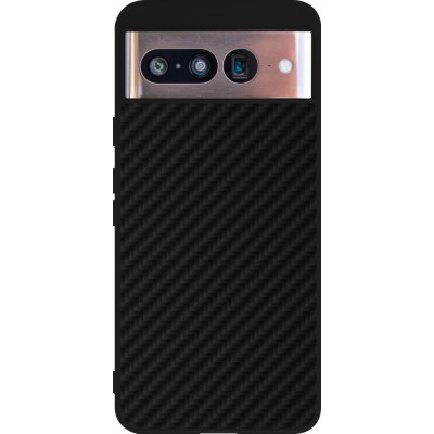 Coque Google Pixel 8 - Silicone rigide noir Carbon Basic