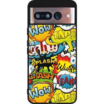 Coque Google Pixel 8 - Silicone rigide noir Cartoons slogans