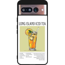 Coque Google Pixel 8 - Silicone rigide noir Cocktail recette Long Island Ice Tea