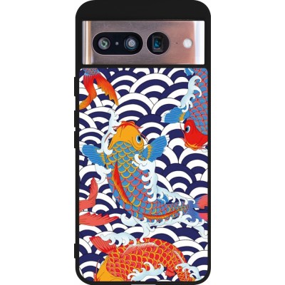 Coque Google Pixel 8 - Silicone rigide noir Easter 2023 japanese fish