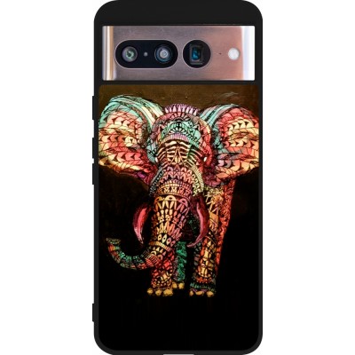 Coque Google Pixel 8 - Silicone rigide noir Elephant 02