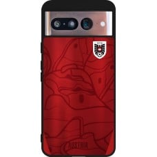 Coque Google Pixel 8 - Silicone rigide noir Maillot de football Autriche personnalisable