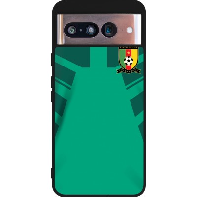 Coque Google Pixel 8 - Silicone rigide noir Maillot de football Cameroun 2022 personnalisable