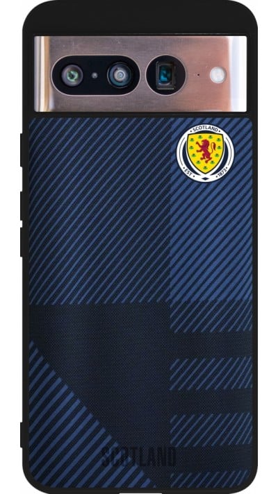 Coque Google Pixel 8 - Silicone rigide noir Maillot de football Ecosse personnalisable