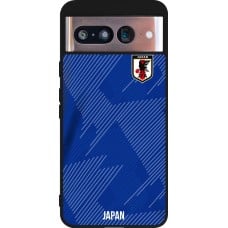 Coque Google Pixel 8 - Silicone rigide noir Maillot de football Japon 2022 personnalisable