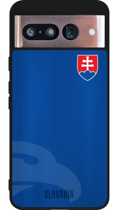 Coque Google Pixel 8 - Silicone rigide noir Maillot de football Slovaquie