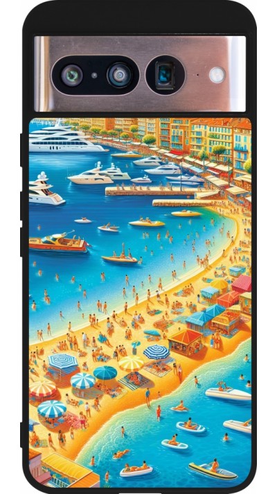 Coque Google Pixel 8 - Silicone rigide noir French Riviera People