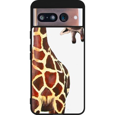 Coque Google Pixel 8 - Silicone rigide noir Giraffe Fit