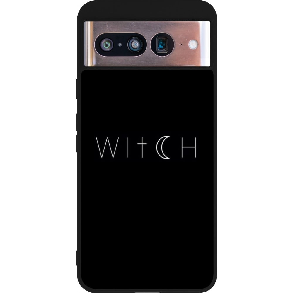 Coque Google Pixel 8 - Silicone rigide noir Halloween 22 witch word