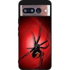 Coque Google Pixel 8 - Silicone rigide noir Halloween 2023 spider black widow