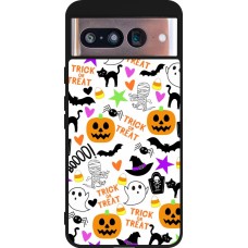 Coque Google Pixel 8 - Silicone rigide noir Halloween 2024 trick or treat