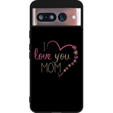 Coque Google Pixel 8 - Silicone rigide noir I love you Mom