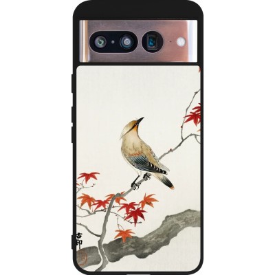 Coque Google Pixel 8 - Silicone rigide noir Japanese Bird