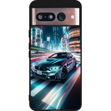 Coque Google Pixel 8 - Silicone rigide noir BMW M4 Tokyo Night