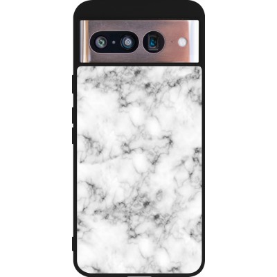 Coque Google Pixel 8 - Silicone rigide noir Marble 01