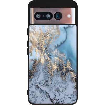 Coque Google Pixel 8 - Silicone rigide noir Marble 04