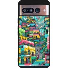 Coque Google Pixel 8 - Silicone rigide noir Medellin Comuna 13 Art