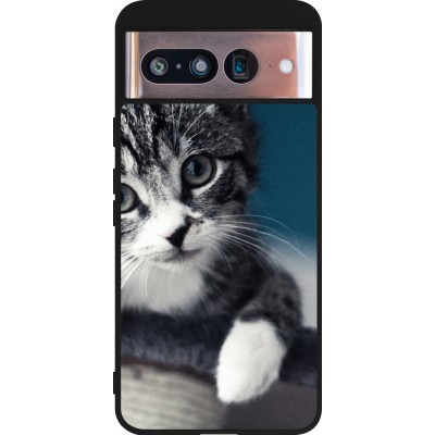 Coque Google Pixel 8 - Silicone rigide noir Meow 23