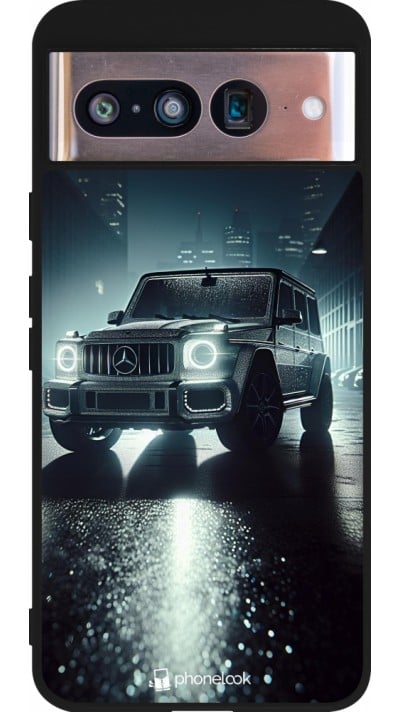 Coque Google Pixel 8 - Silicone rigide noir Mercedes G AMG Night