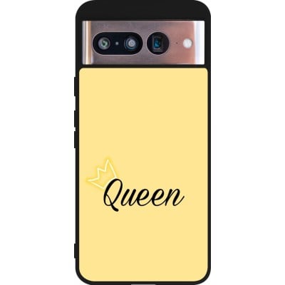 Coque Google Pixel 8 - Silicone rigide noir Mom 2024 Queen