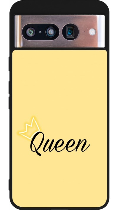 Coque Google Pixel 8 - Silicone rigide noir Mom 2024 Queen