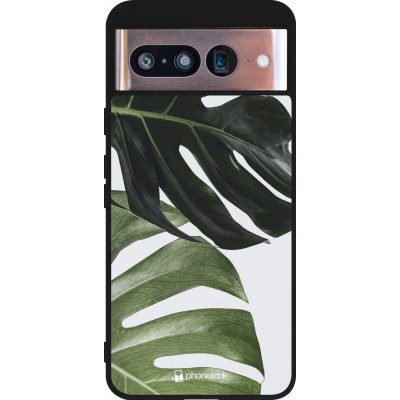 Coque Google Pixel 8 - Silicone rigide noir Monstera Plant