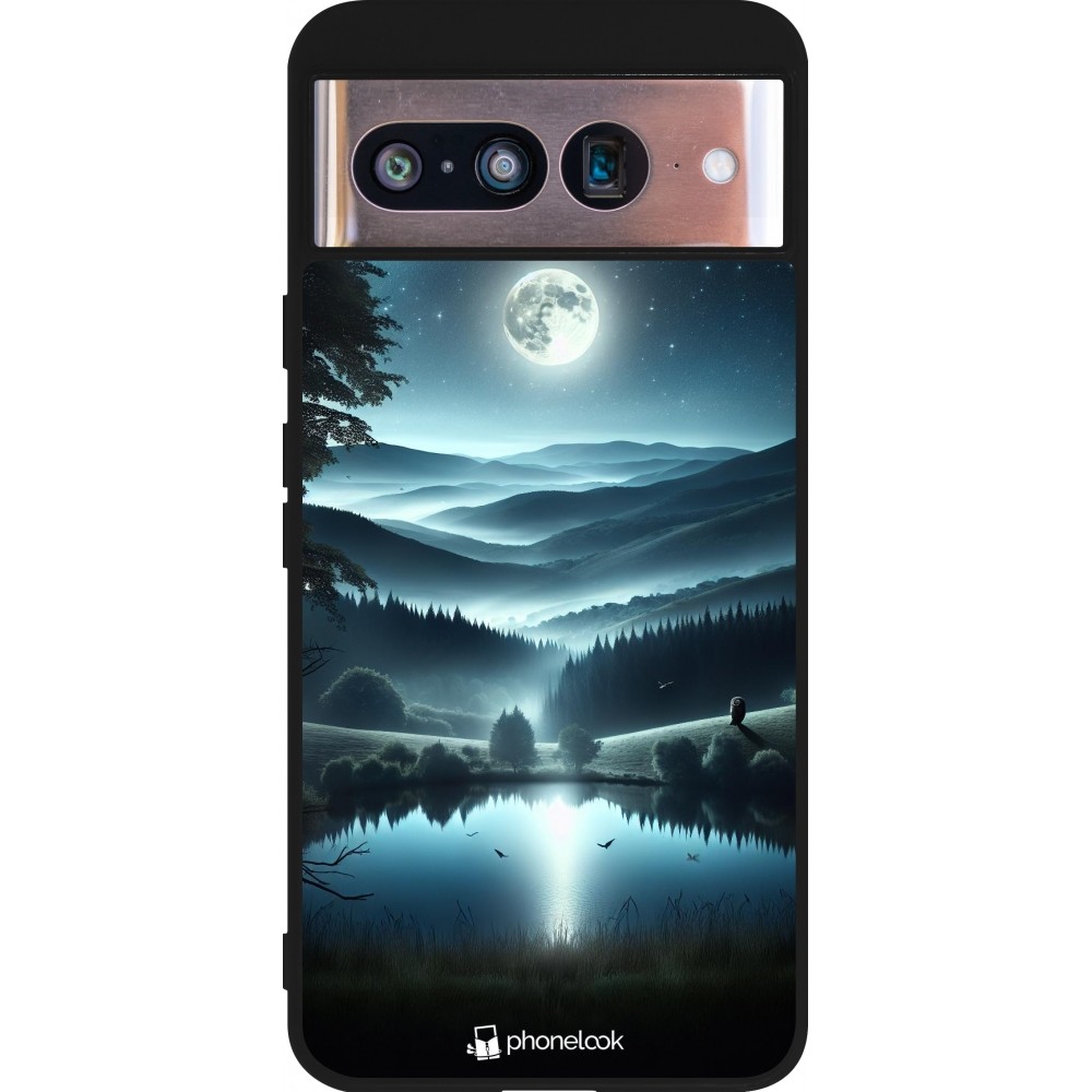 Coque Google Pixel 8 - Silicone rigide noir Night Sky View