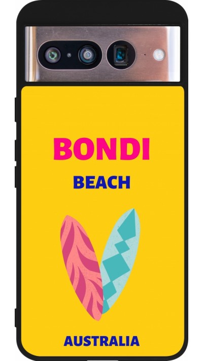 Coque Google Pixel 8 - Silicone rigide noir Pop Summer Destination Bondi