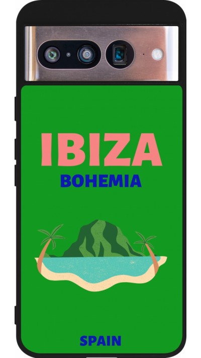 Coque Google Pixel 8 - Silicone rigide noir Pop Summer Destination Ibiza