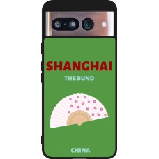 Coque Google Pixel 8 - Silicone rigide noir Pop Summer Destination Shanghai