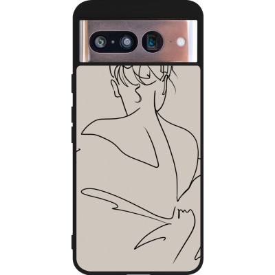 Coque Google Pixel 8 - Silicone rigide noir Salnikova 05