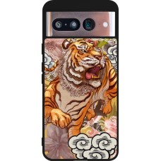 Coque Google Pixel 8 - Silicone rigide noir Spring 23 japanese tiger