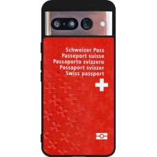 Coque Google Pixel 8 - Silicone rigide noir Swiss Passport