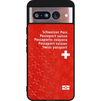 Coque Google Pixel 8 - Silicone rigide noir Swiss Passport