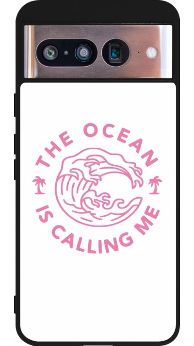 Coque Google Pixel 8 - Silicone rigide noir The Ocean is calling me