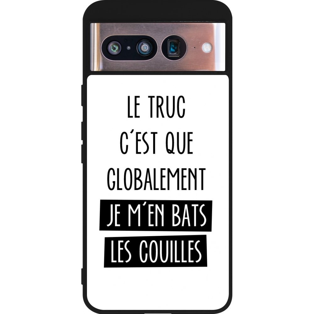 Coque Google Pixel 8 - Silicone rigide noir Le truc globalement bats les couilles