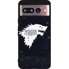 Coque Google Pixel 8 - Silicone rigide noir Winter is coming Stark