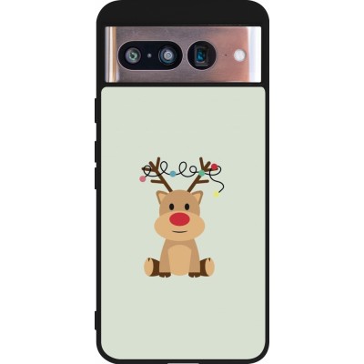 Coque Google Pixel 8 - Silicone rigide noir Christmas 22 baby reindeer