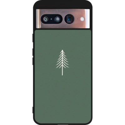 Coque Google Pixel 8 - Silicone rigide noir Christmas 22 minimalist tree